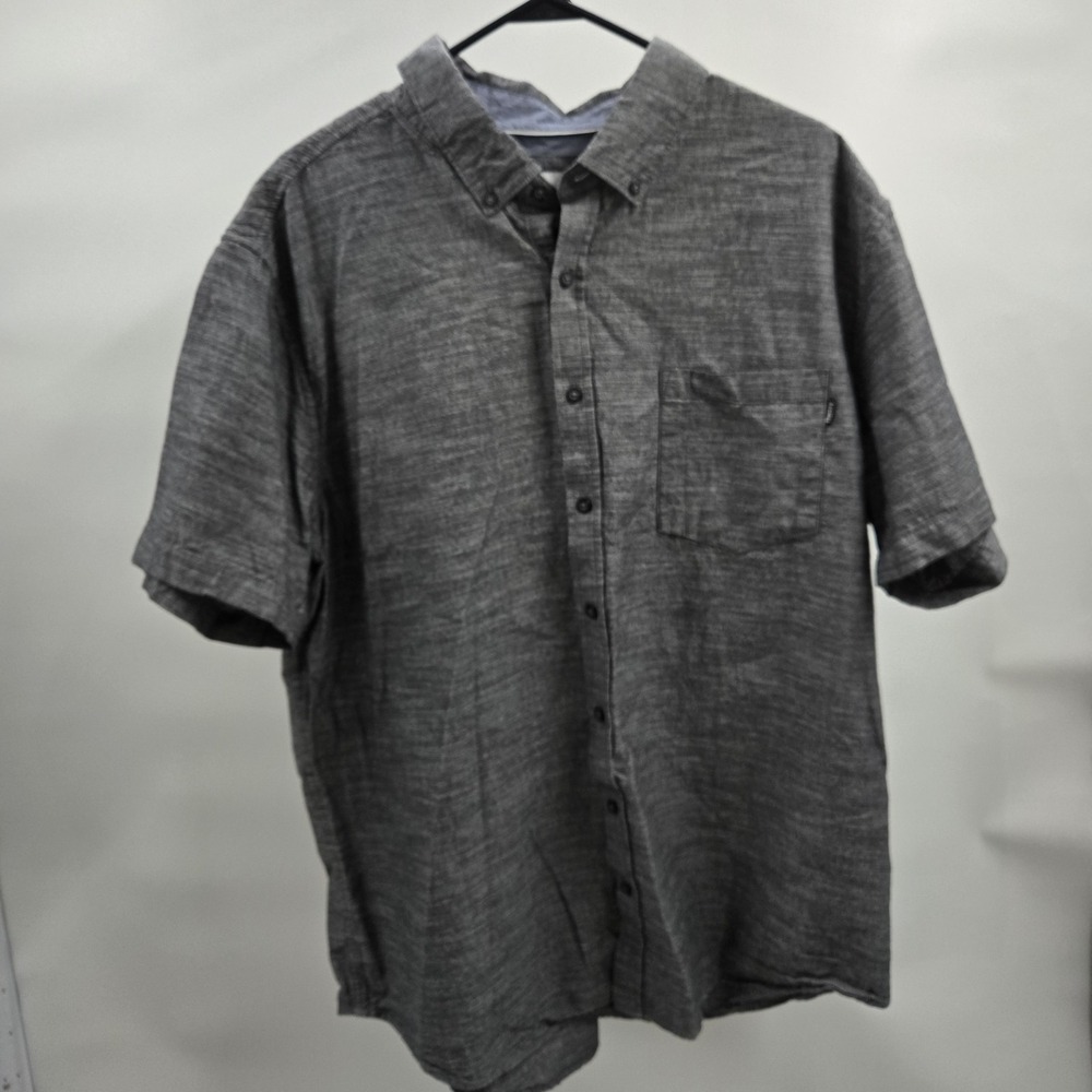Hurley Men's Surfer Beach Skater 100% Cotton Button Down Short Sleeve Shirt XXL - Picture 3 of 14